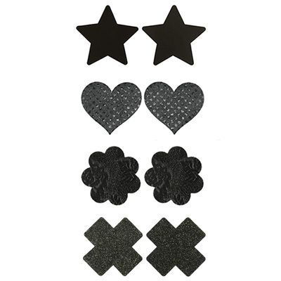 Celamirio Black Pasties Disposable Nipple Covers 4 Pairs
