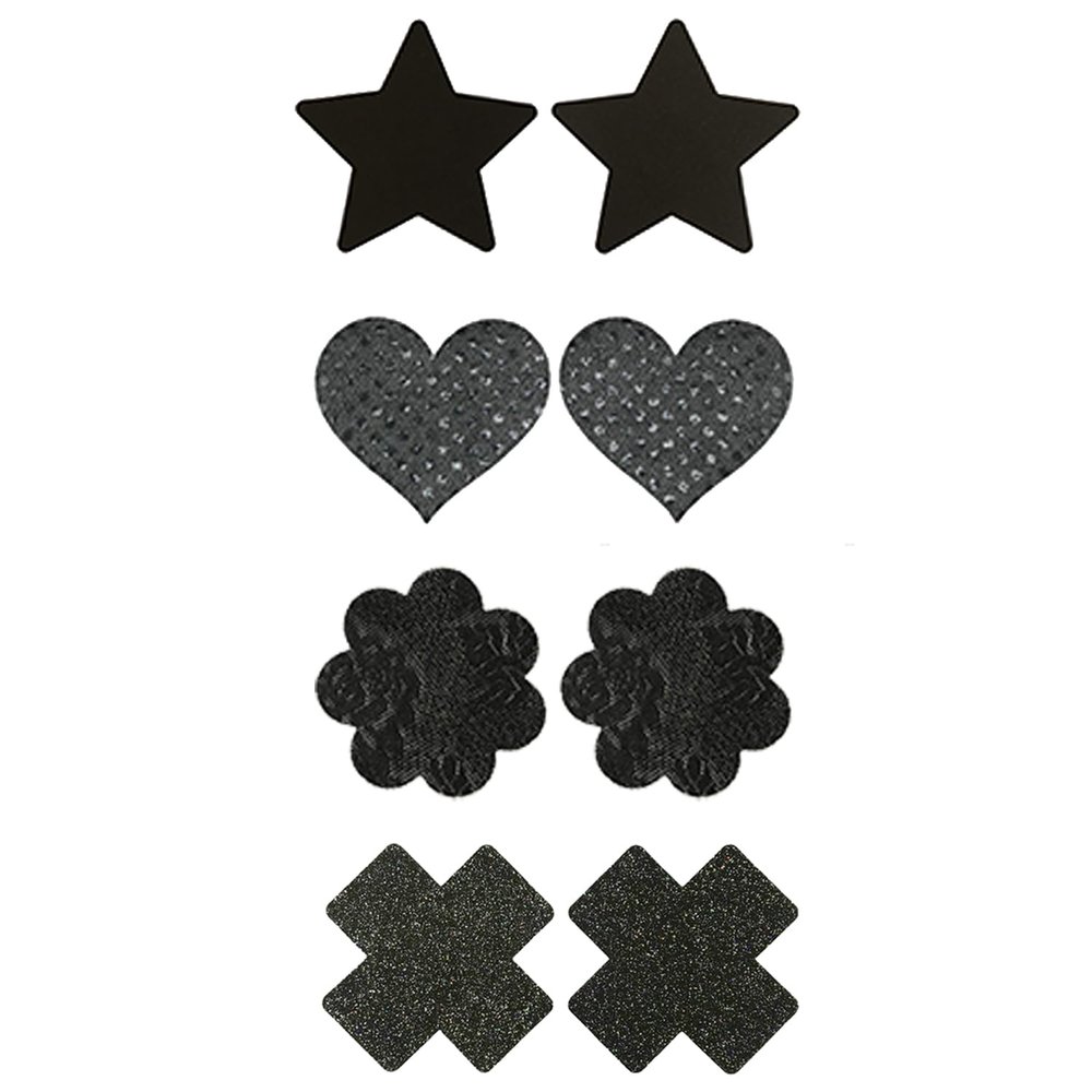 Celamirio Black Pasties Disposable Nipple Covers 4 Pairs
