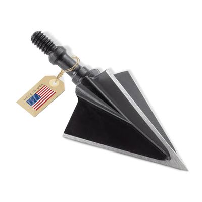 Vantage Point Archery VPA 1 1/8" 3 Blade 125 Grain 3-Blade Broadhead, Screw-in, 1045 Carbon Tool Steel 50-52 Rockwell, 3 Pack, Made in The USA