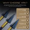 Vantage Point Archery VPA 1 1/8" 3 Blade 200 Grain 3-Blade Broadhead, Screw-in, 1045 Carbon Tool Steel 50-52 Rockwell, 3 Pack, Made in The USA view 4