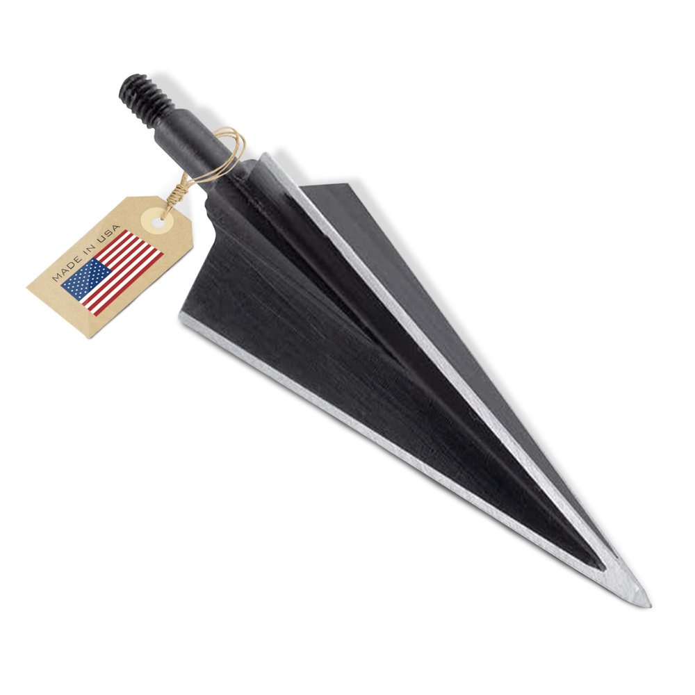 Vantage Point Archery VPA 1 1/4" 3 Blade 300 Grain 3-Blade Broadhead, Screw-in, 1045 Carbon Tool Steel 50-52 Rockwell, 3 Pack, Made in The USA