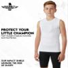 Exxact Sports Youth Baseball Chest Protector, Padded Sternum Rib Heart Guard Shirt, Softball Chest Protector Girls Youth (White Chest & Rib Protector, YM) view 4