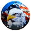 Custom Aluminum 5 Hole Twin Cam Derby Clutch Cover for Harley Davidson - Mountain Eagle (Glossy, 1999-2015 Touring & Trike Models)