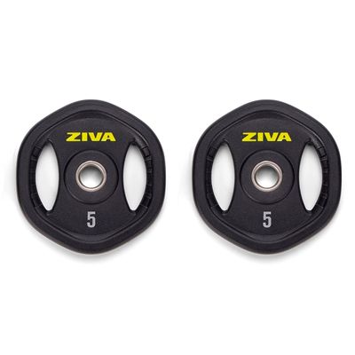 ZIVA RPU Studio Barbell Add-On Weight Plates  Pair of Standard 1.25" Discs  For Use with ZIVA Studio Barbell Set Only (5 lb Pair/Plates Only)
