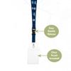 Desert Cactus Winnipeg Jets Lanyard NHL National Hockey League Car Keys ID Badge Holder Lanyard Keychain Buckle (Dark Blue with Pouch) view 3
