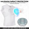 Exxact Sports Youth Baseball Chest Protector, Padded Sternum Rib Heart Guard Shirt, Softball Chest Protector Girls Youth (White Chest & Rib Protector, YS) view 2