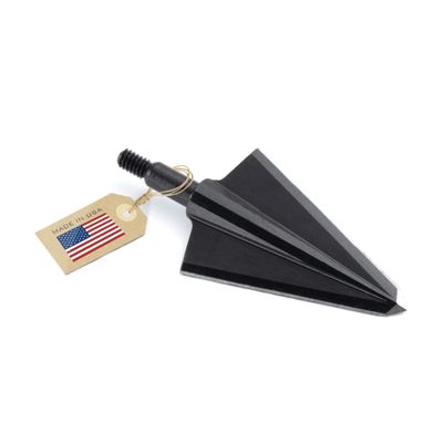 Vantage Point Archery VPA 1 1/8" 2 Blade 200 Grain Double Bevel Broadhead, Screw-in, 1045 Carbon Tool Steel 50-52 Rockwell, 3 Pack, Made in The USA