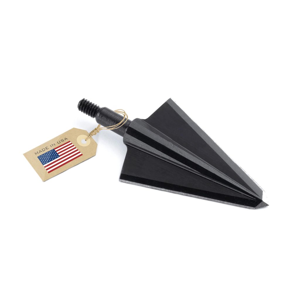 Vantage Point Archery VPA 1 1/8" 2 Blade 200 Grain Double Bevel Broadhead, Screw-in, 1045 Carbon Tool Steel 50-52 Rockwell, 3 Pack, Made in The USA