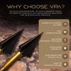 Vantage Point Archery VPA 1 1/4" 3 Blade 175 Grain 3-Blade Broadhead, Screw-in, 1045 Carbon Tool Steel 50-52 Rockwell, 3 Pack, Made in The USA view 4