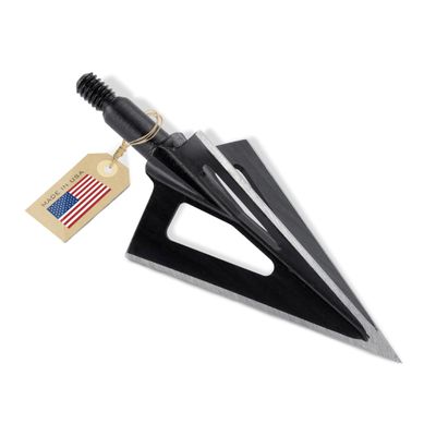 Vantage Point Archery VPA 1 1/8" 3 Blade 125 Grain Vented 3-Blade Broadhead, Screw-in, 1045 Carbon Tool Steel 50-52 Rockwell, 3 Pack, Made in The USA