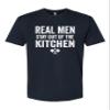 Medium Navy Blue Mens Real Men Stay Out of The Kitchen Pickleball Funny Deluxe Soft T-Shirt view 1