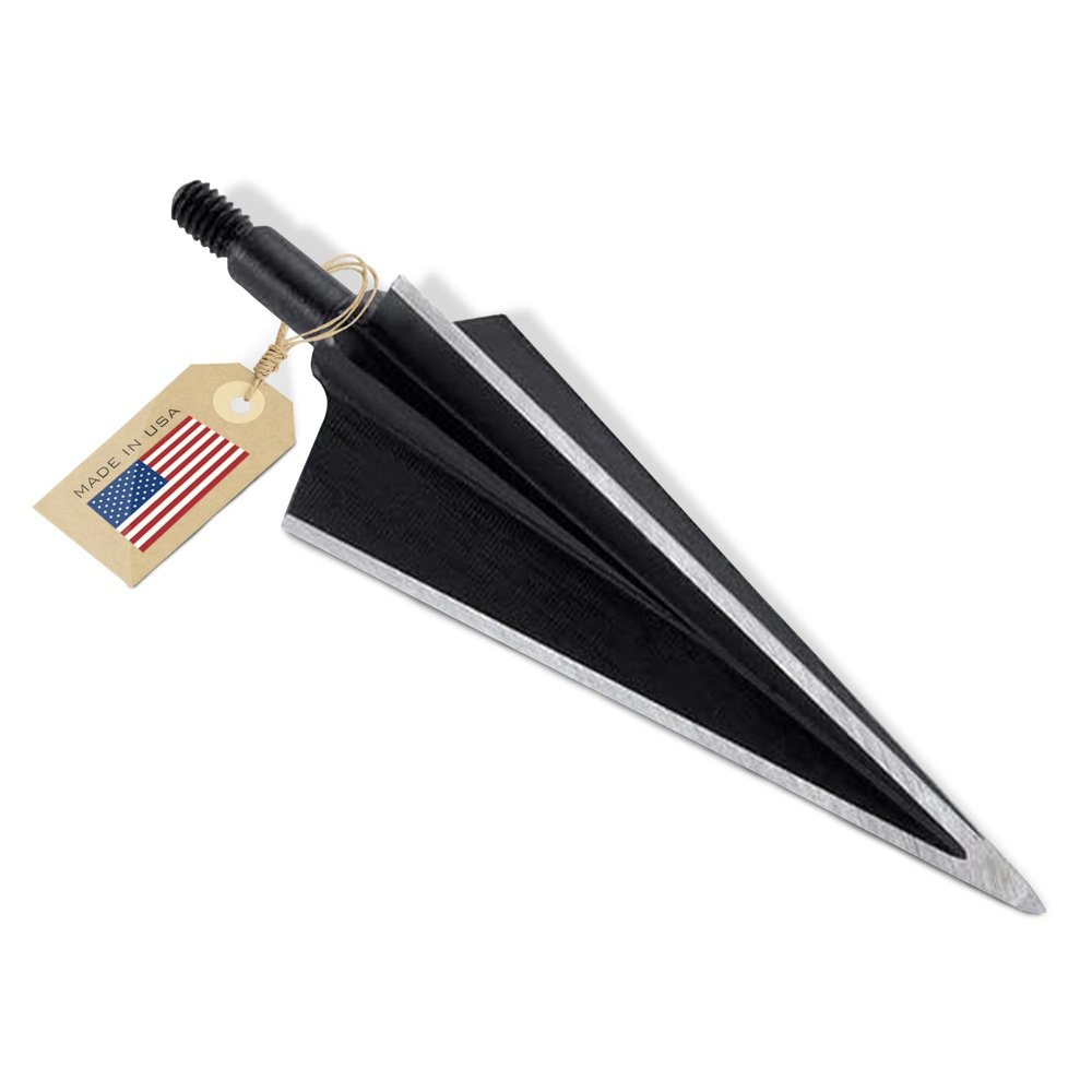 Vantage Point Archery VPA 1 1/8" 3 Blade 300 Grain 3-Blade Broadhead, Screw-in, 1045 Carbon Tool Steel 50-52 Rockwell, 3 Pack, Made in The USA