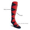 Golf Knickers Colorful Knee High Argyle Cotton Socks For Men Women and Youth - Navy/Red - Mens view 4