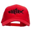 Black Shark Embroidered Solid Cotton Prostyle Twill Mesh Cap - Red OSFM view 1