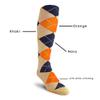 Golf Knickers Colorful Knee High Argyle Cotton Socks For Men Women and Youth - Khaki/Navy/Orange - Mens view 4