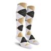 Golf Knickers Colorful Knee High Argyle Cotton Socks For Men Women and Youth - YYY: White/Black/Khaki - Mens view 1