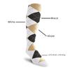 Golf Knickers Colorful Knee High Argyle Cotton Socks For Men Women and Youth - YYY: White/Black/Khaki - Mens view 2