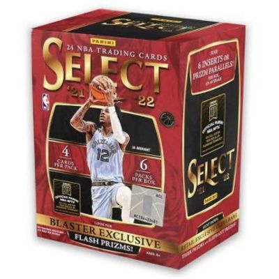 2021-2022 Panini Select Basketball Trading Card Blaster - 24 Cards per Box - 6 Inserts OR PRIZM Parallels