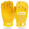 Franklin Sports MLB Batting Gloves - CFX Pro Adult + Youth Batting Gloves Pair - Baseball + Softball Gear - Premium Pro-Quality Leather - Yellow Highlight - Adult Extra Large view 1
