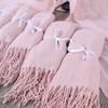 HTF Wedding Gifts Pashmina Shawls and Wraps for Evening Dresses, Wedding Favors, Bridal Shower, Gifts for Women, Bridesmaid (4, Pink) view 3