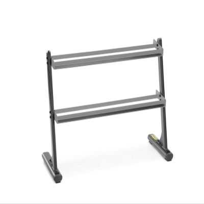 ZIVA 2-Tier 6 Pair Hexagon Dumbbell Rack - Gym, Home Storage Rack  Heavy Gauge Steel Frame  Holds 6 Pairs of Dumbbells, Black Powder Coated Finish (Dims: H: 33", W: 48", L: 17", Wt: 53lb)