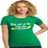 Small Kelly Green Women Stay Out of The Kitchen Play Pickleball Funny Gift Deluxe Soft T-Shirt view 1