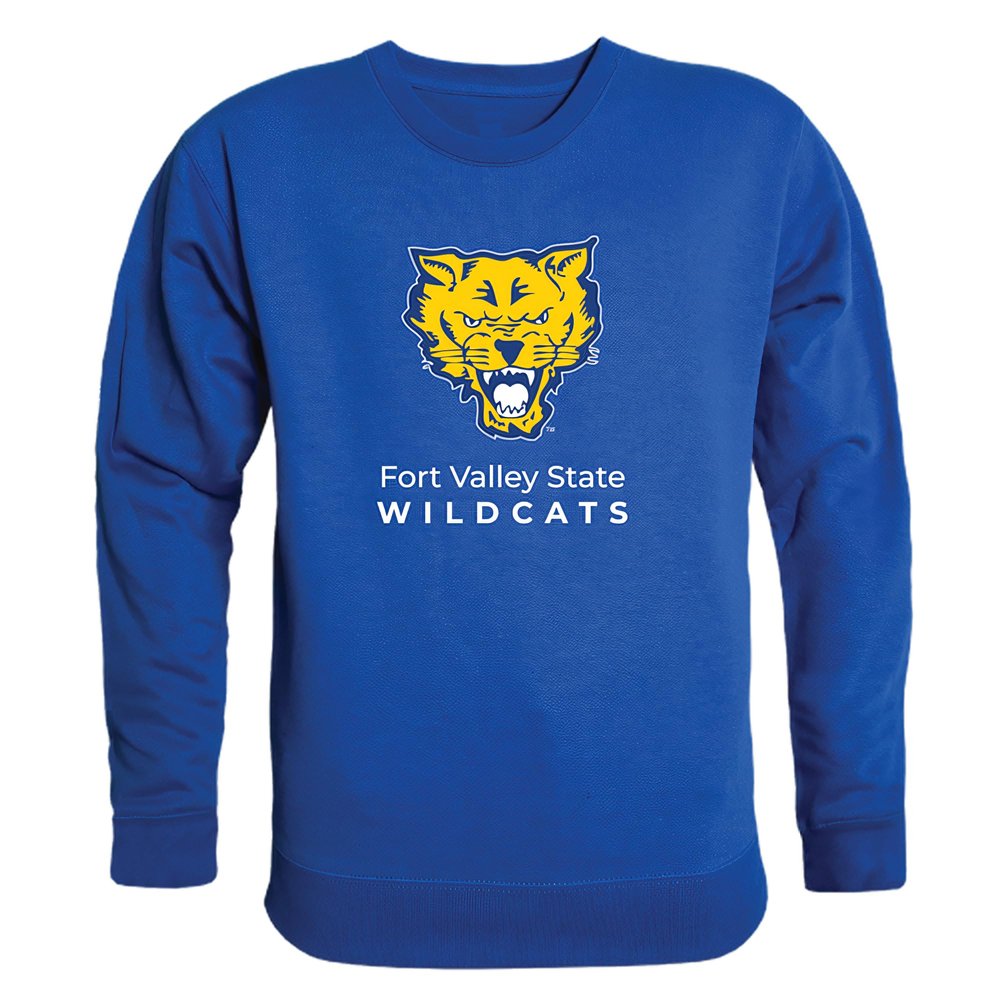 W Republic Fort Valley State Wildcats College Crewneck Pullover Sweatshirt, Adult Unisex, Royal, X-Large - NCAA Officially Licensed Apparel