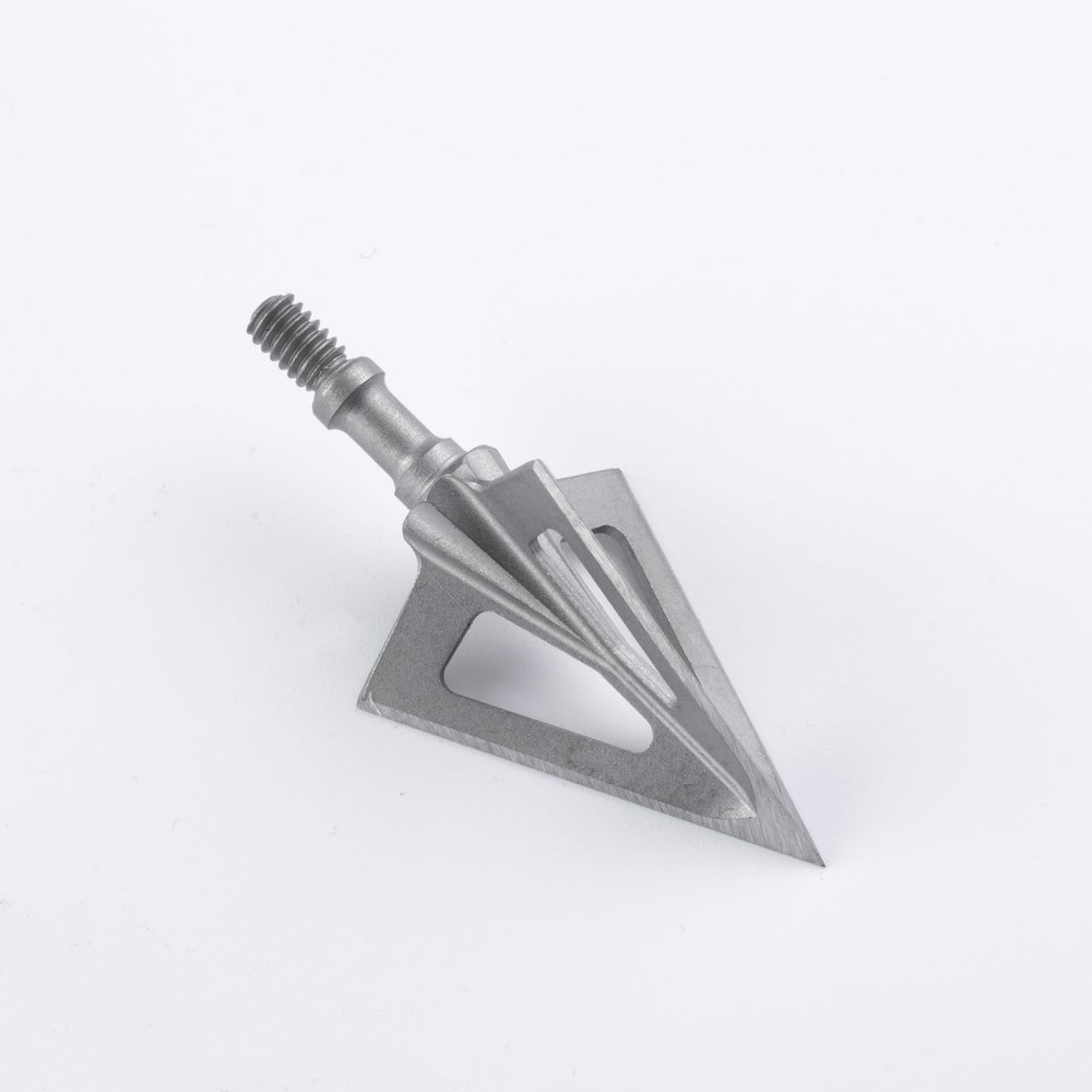 VPA 1 1/8" 3 Blade 100 Grain Vented 3-Blade Broadhead, Screw-in, Stainless Steel 40-42 Rockwell, 3 Pack, Made in The USA