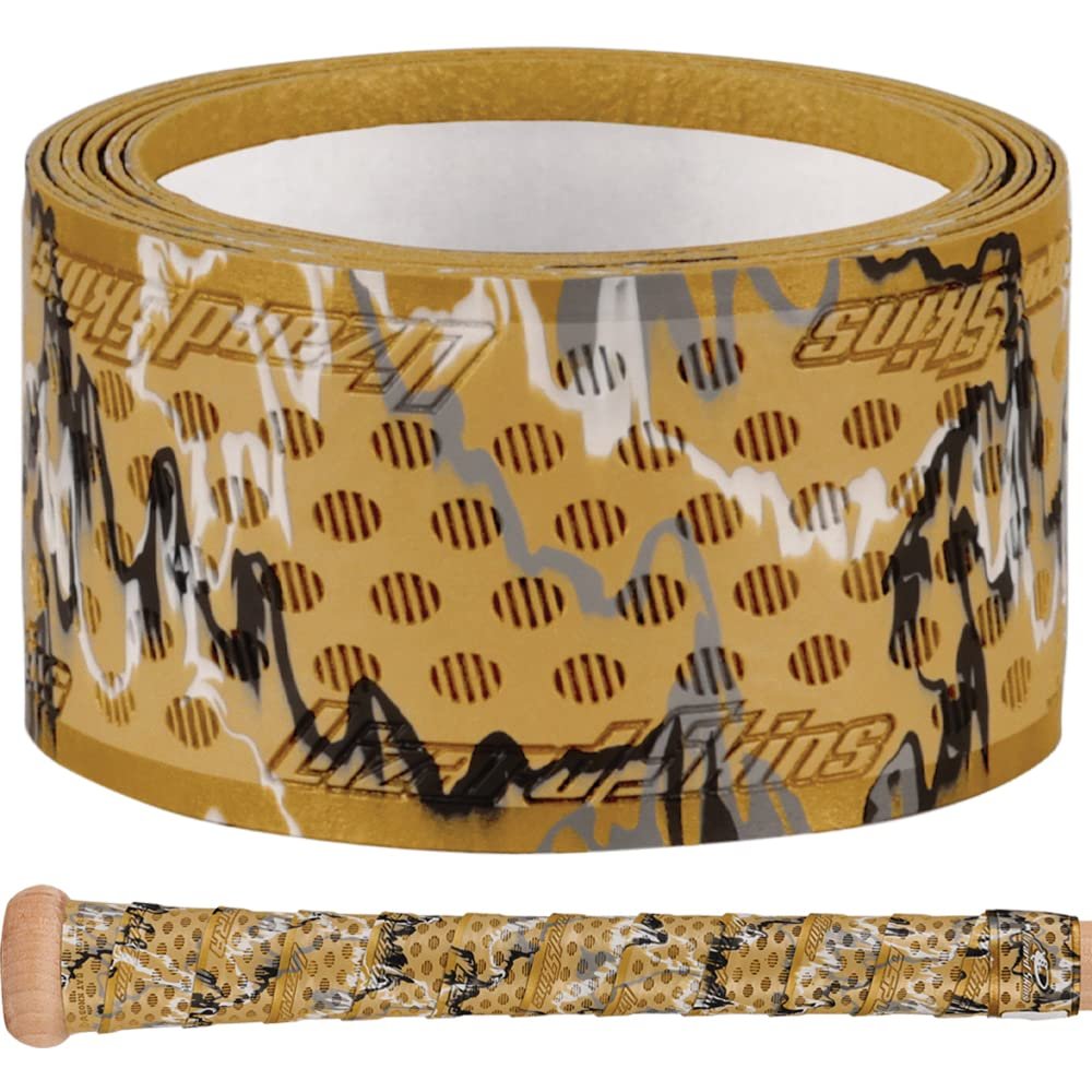 Lizard Skins DSP Ultra 1.8mm Bat Grip Next-Gen Durasoft Polymer Baseball & Softball Bat Tape (Gold Camo)