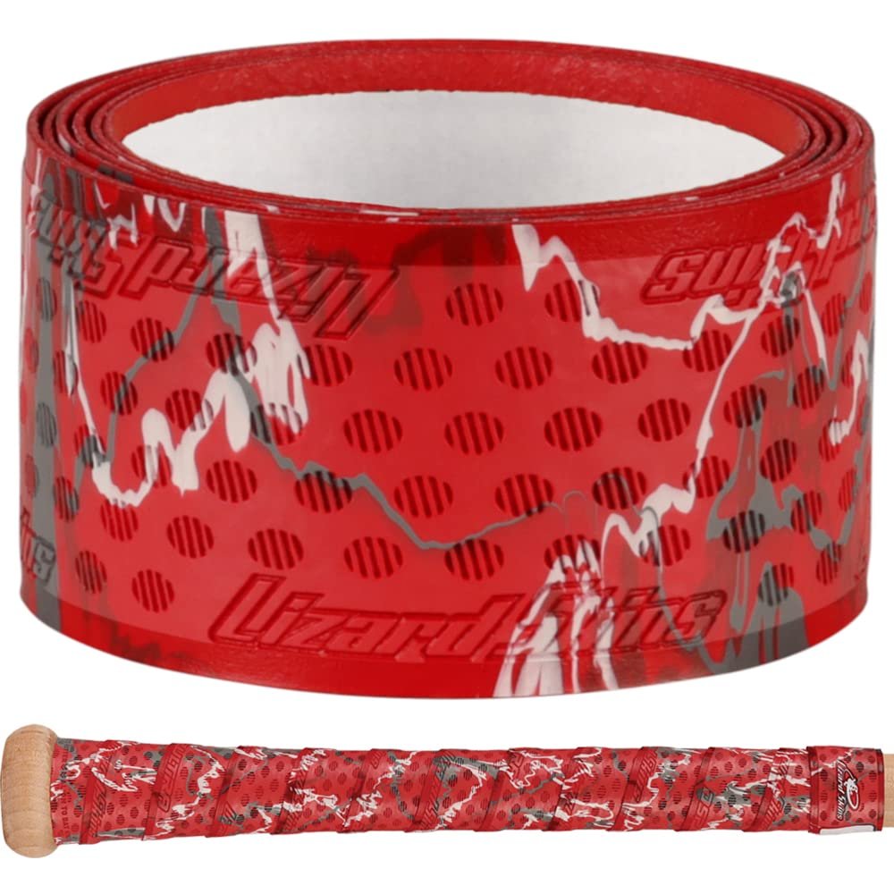 Lizard Skins DSP Ultra 1.1mm Bat Grip Next-Gen Durasoft Polymer Baseball & Softball Bat Tape (Red Camo)