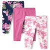 The Children's Place Girls Capri 3-Pack Leggings, Emily Tie Dye_Bright Pink_French Rose | French Rose | Perfect Trop_Tidal_in The Pink, 5-6 US view 1