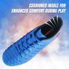 Vizari Youth Soccer Cleats for Boys Girls | Firm Ground Athletic Outdoor Football Shoes for Toddlers, Little/Big Kid Royal Blue/Orange view 3