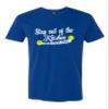 Medium Royal Mens Stay Out of The Kitchen Play Pickleball Funny Gift Deluxe Soft T-Shirt view 1