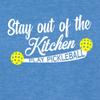 Medium Royal Mens Stay Out of The Kitchen Play Pickleball Funny Gift Deluxe Soft T-Shirt view 3