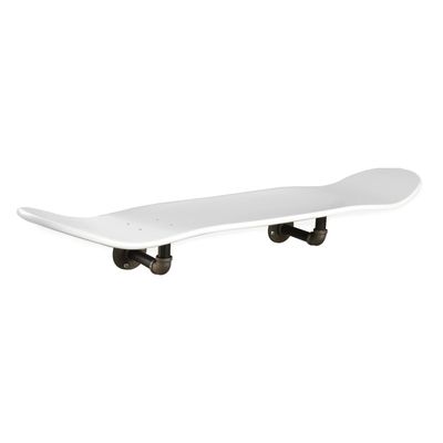 Floating Industrial Style Skateboard Deck Shelf with Pipe Mounting System  Custom Made Indoor Skate Shelving - Maple Wall Mount - 7.75" Dipped White
