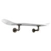 Floating Industrial Style Skateboard Deck Shelf with Pipe Mounting System  Custom Made Indoor Skate Shelving - Maple Wall Mount - 7.75" Dipped White view 4