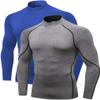 2/3 Pack Men's Compression Shirts Long Sleeve Workout Shirts Mock Turtleneck Athletic Base Layer Active Undershirts Tops view 1