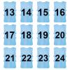 TopTie Sets of 12 (#1-12, 13-24) Numbered Scrimmage Training Vests Sports Pinnies for Adult/Youth-Lightblue[#13 to 24]-Adult view 1