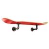 Floating Industrial Style Skateboard Deck Shelf with Pipe Mounting System  Custom Made Indoor Skate Shelving - Maple Wall Mount - 7.75" Stained Red Bottom view 4