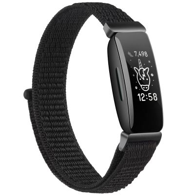 Nylon Ace 3 Bands Compatible with Fitbit Ace 3 Straps - Soft Skin-Friendly Breathable Ace 3 Bands Watch Band Wrist Strap Bracelet Accessories (Black)