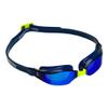 Aqua Sphere XCEED Adult Swim Goggles - Curved Lens Technology, Adjustable Nose Bridge - Ideal Partner for Performance Swimmers - Blue Titanium Mirror Lens/Navy Frame view 3