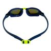 Aqua Sphere XCEED Adult Swim Goggles - Curved Lens Technology, Adjustable Nose Bridge - Ideal Partner for Performance Swimmers - Blue Titanium Mirror Lens/Navy Frame view 4