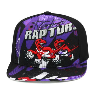 Mitchell & Ness Toronto Raptors NBA Hyper Loops DNA Snapback Hat Adjustable Cap - Black/Purple
