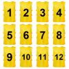 TopTie Sets of 12 (#1-12, 13-24) Numbered Scrimmage Training Vests Sports Pinnies for Adult/Youth-Yellow[#1 to 12]-Adult view 1