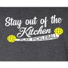 X-Large Heather Black Mens Stay Out of The Kitchen Play Pickleball Funny Gift T-Shirt view 4