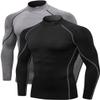2/3 Pack Men's Compression Shirts Long Sleeve Workout Shirts Mock Turtleneck Athletic Base Layer Active Undershirts Tops view 1