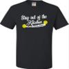 5X-Large Black Mens Stay Out of The Kitchen Play Pickleball Funny Gift T-Shirt view 3
