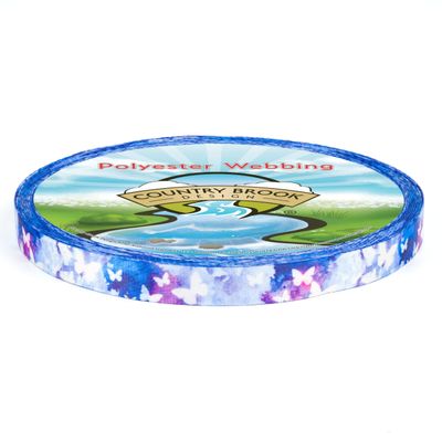 Country Brook Design - Watercolor Butterflies Photo Quality Polyester (1/2 Inch, 10 Yards)
