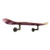 Floating Industrial Style Skateboard Deck Shelf with Pipe Mounting System  Custom Made Indoor Skate Shelving - Maple Wall Mount - 7.75" Stained Purple Bottom view 4