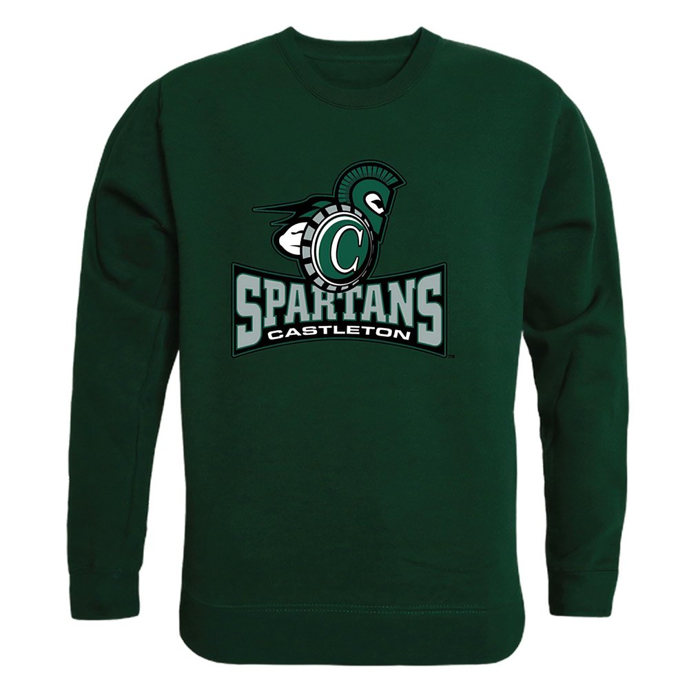 W Republic Castleton Spartans College Crewneck Pullover Sweatshirt, Adult Unisex, Forest Green, Medium - NCAA Officially Licensed Apparel